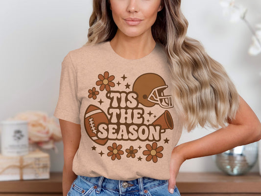 Festive Tis The Season Football Graphic Tee product
