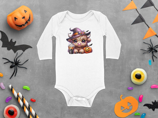 Cute Halloween Cat in Witch Hat Onesie product type