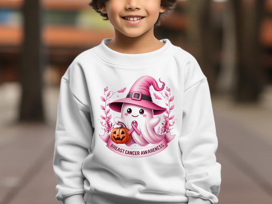 Spooky Breast Cancer Awareness Ghost Sweatshirt product