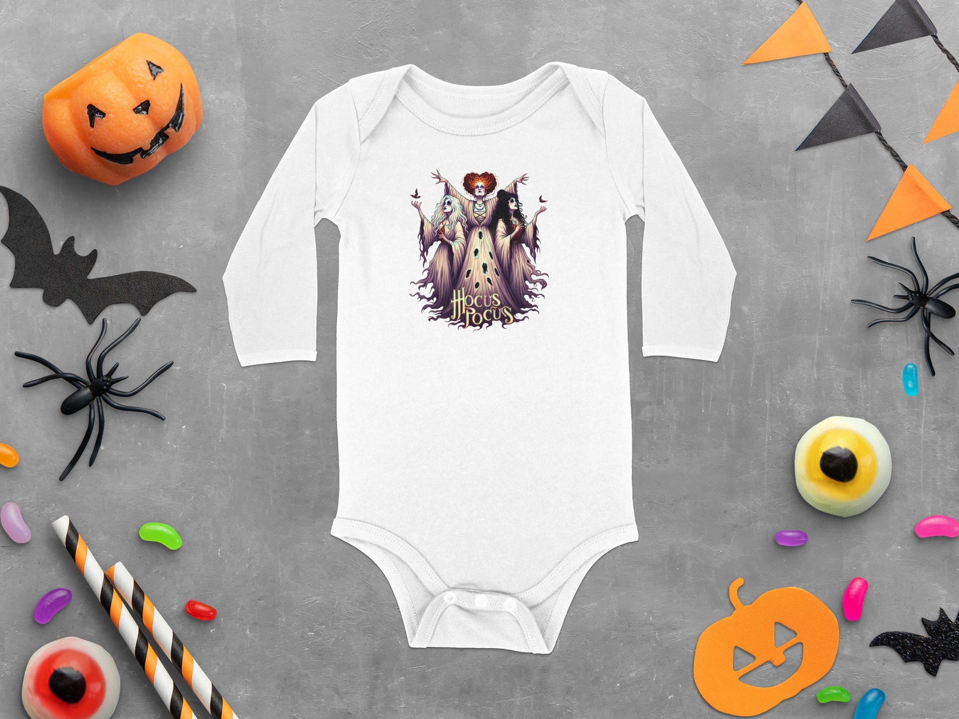Hocus Pocus Halloween Baby Bodysuit product type