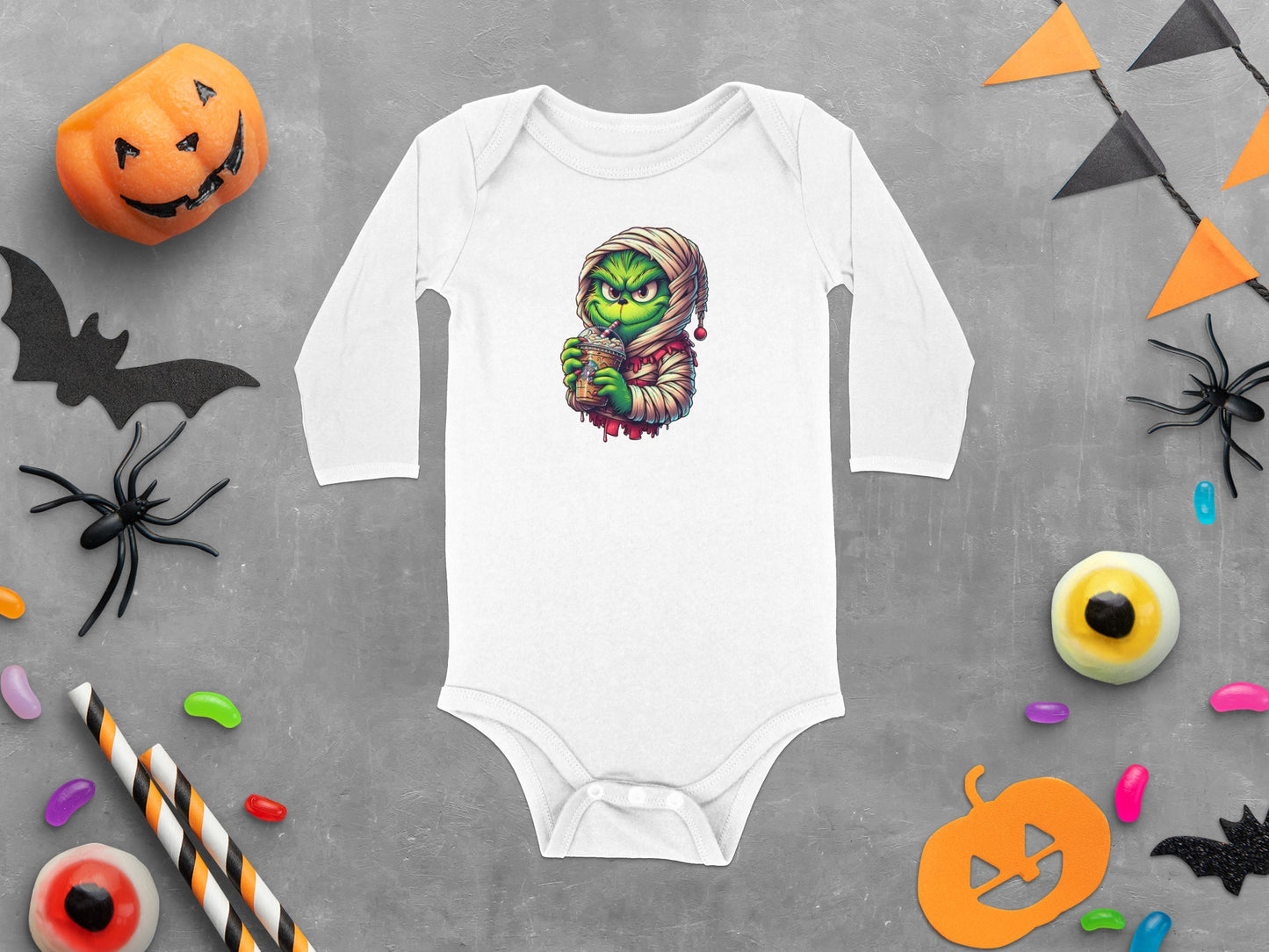 Halloween Green Monster Graphic Design Bodysuit product type
