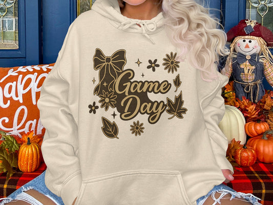 Stylish Autumnal Game Day Hoodie Sweatshirt product