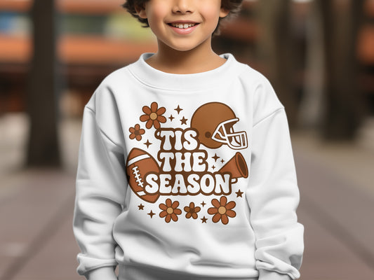Tis The Season Football Graphic Kids Sweatshirt product