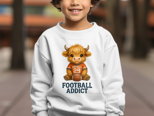 Football Addict Cute Little Bull Design Sweatshirt product type