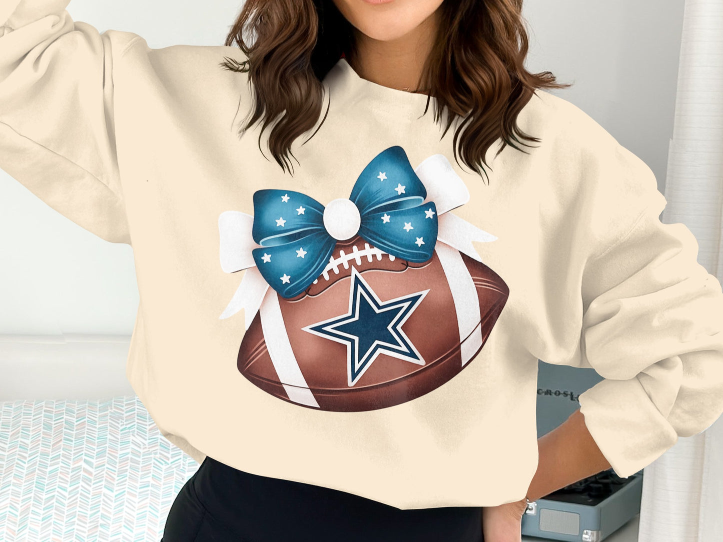 Football Design Sweatshirt with Star Sportswear product type