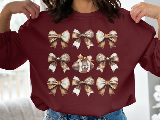 Football Themed Bows Graphic Sweatshirt product