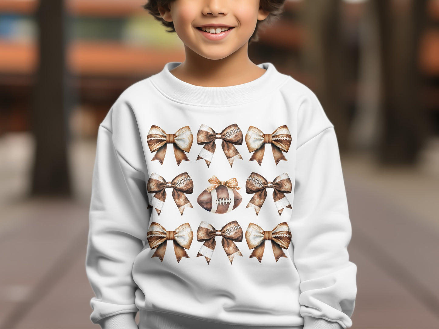 Festive Bow Design Cozy Kids Holiday Sweatshirt product