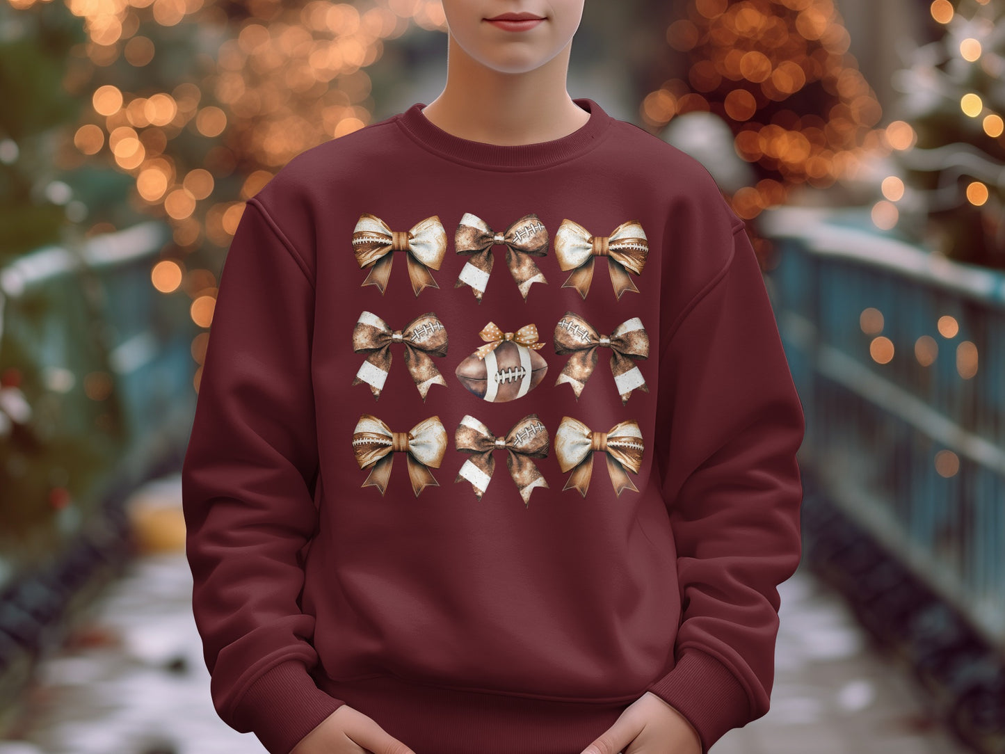 Festive Christmas Bows Design Long Sleeve product type