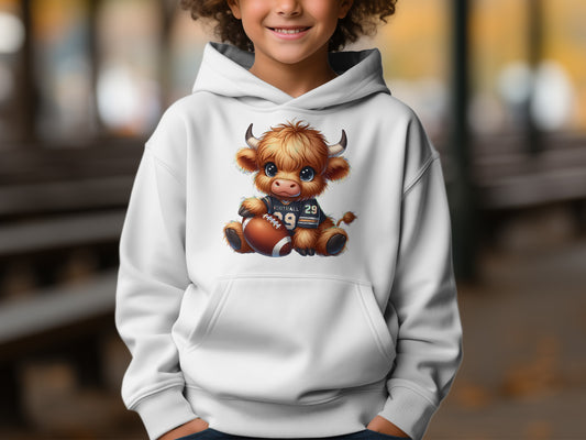 Cute Bull Wearing Football Jersey Hoodie product