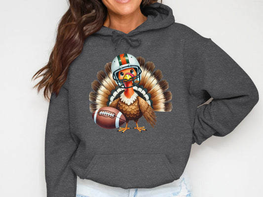 Funny Thanksgiving Turkey Football Hoodie product