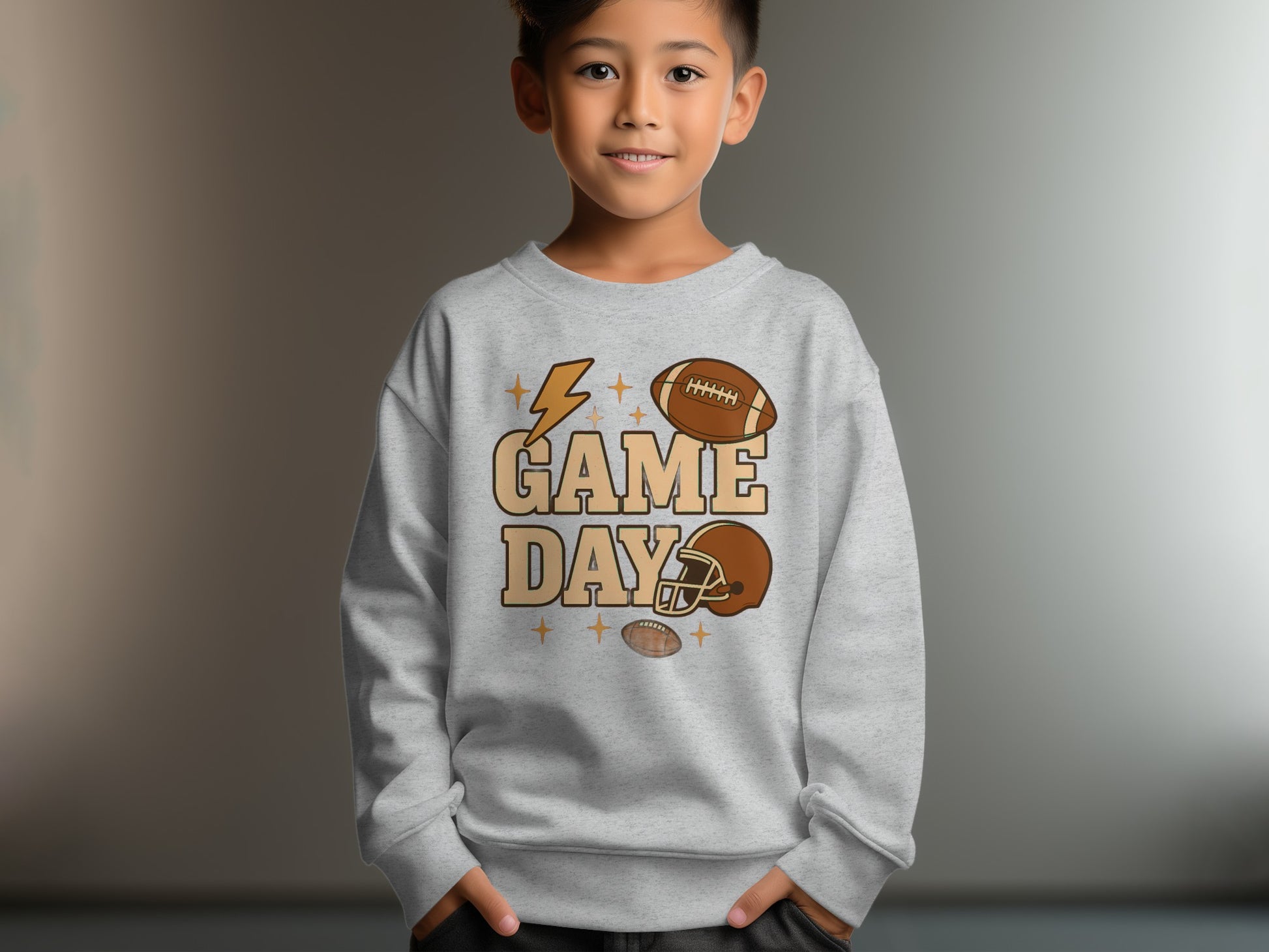 Game Day Football Themed Kids Sweatshirt product