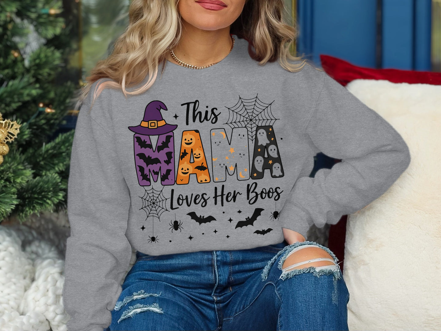 This Mama Loves Her Boos Halloween Sweatshirt product type
