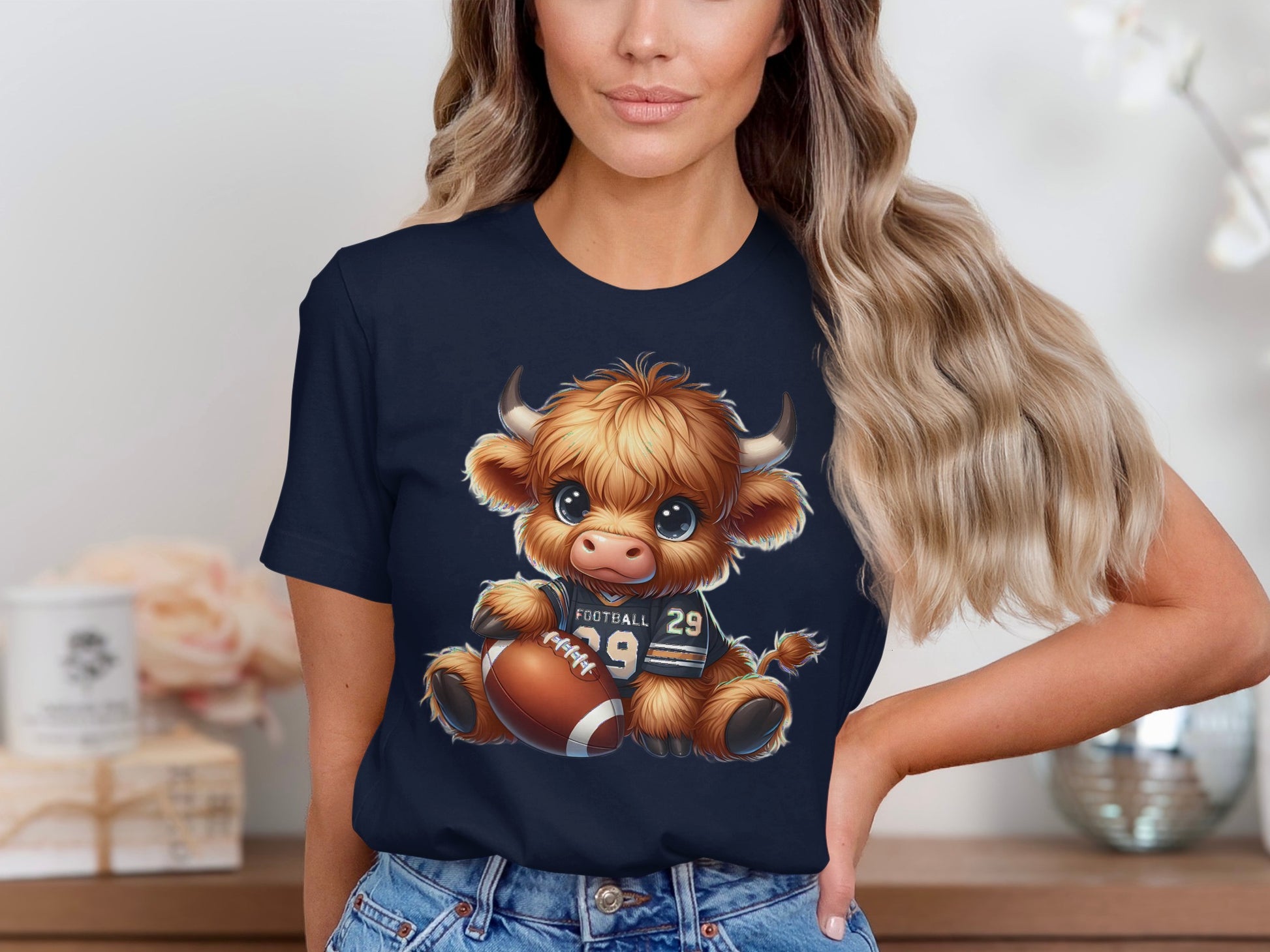 Cute Football Baby Cow Graphic Design T-shirt product