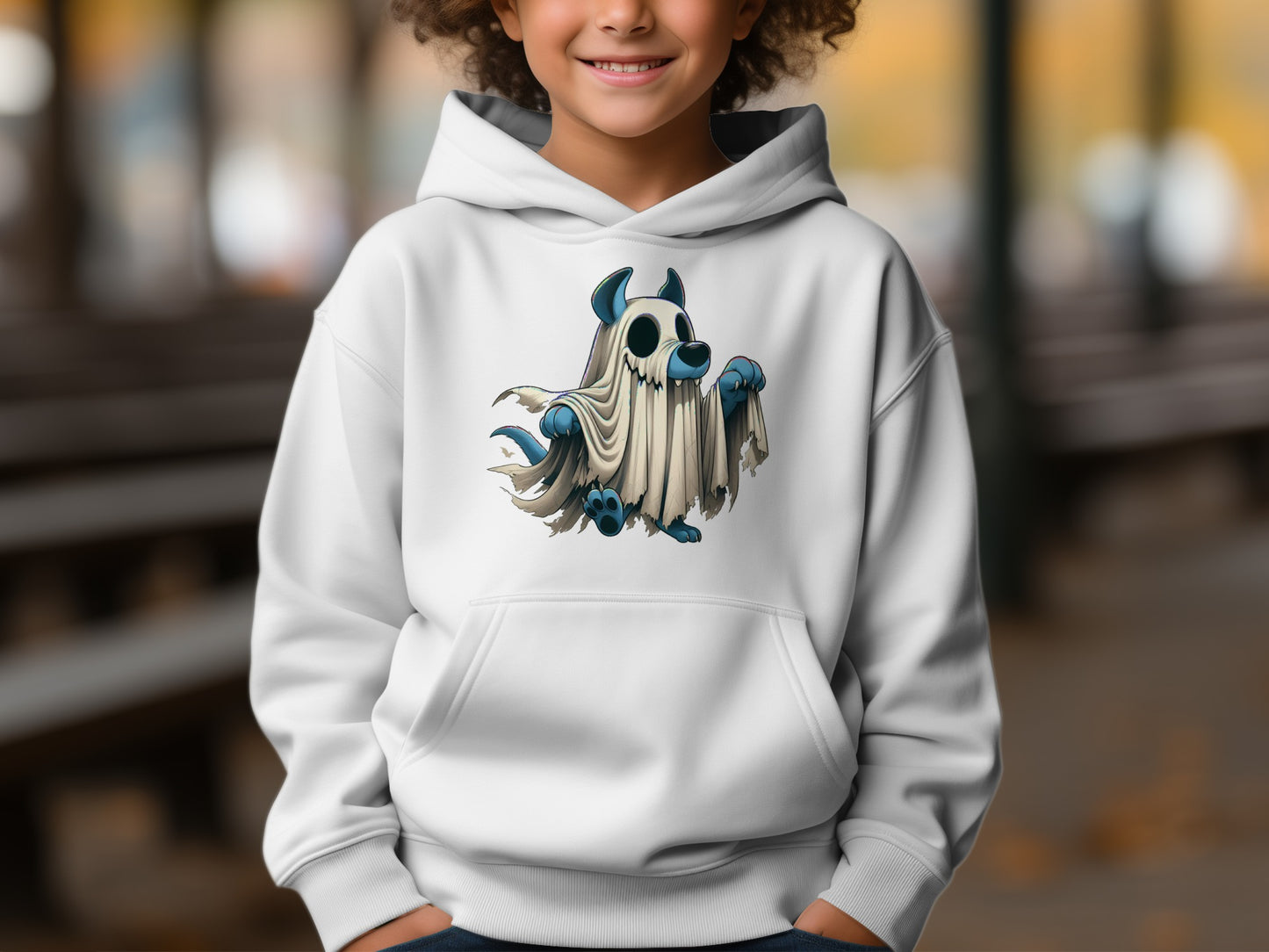 Ghost Costume Design with Horns Hoodie product type