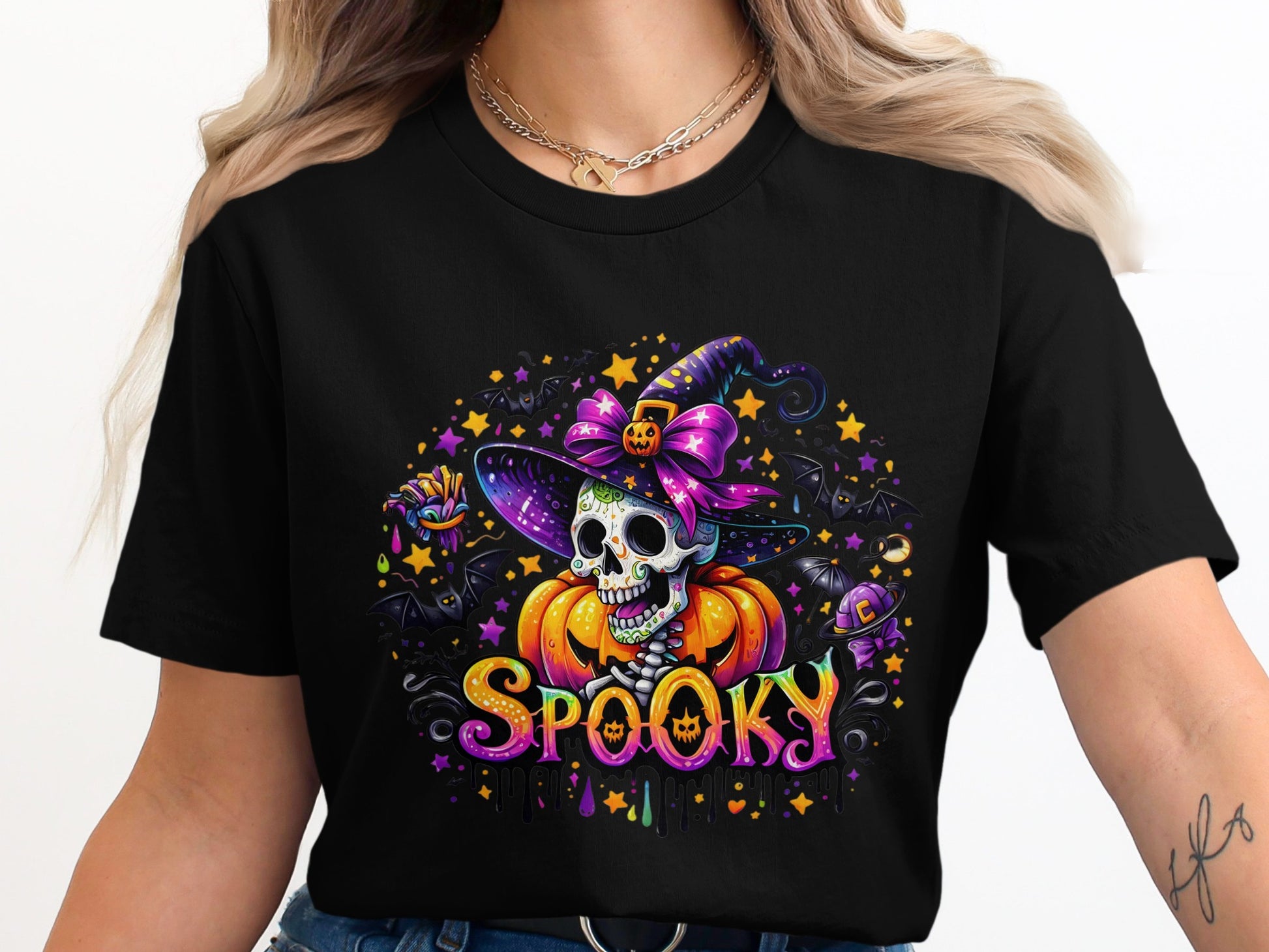 Spooky Halloween Themed Graphic T-Shirt product type