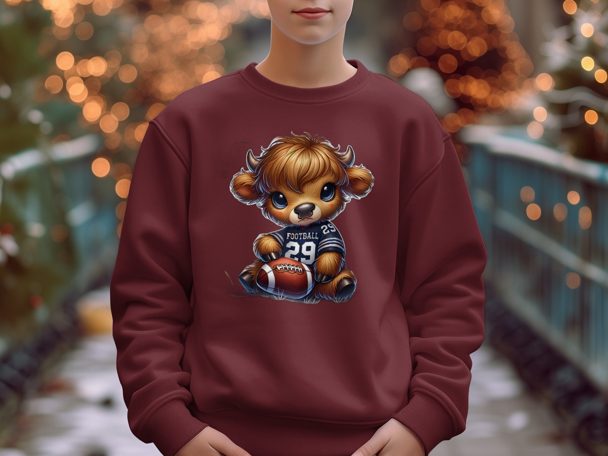 Adorable Football Bear in Jersey Festive Sweatshirt product type