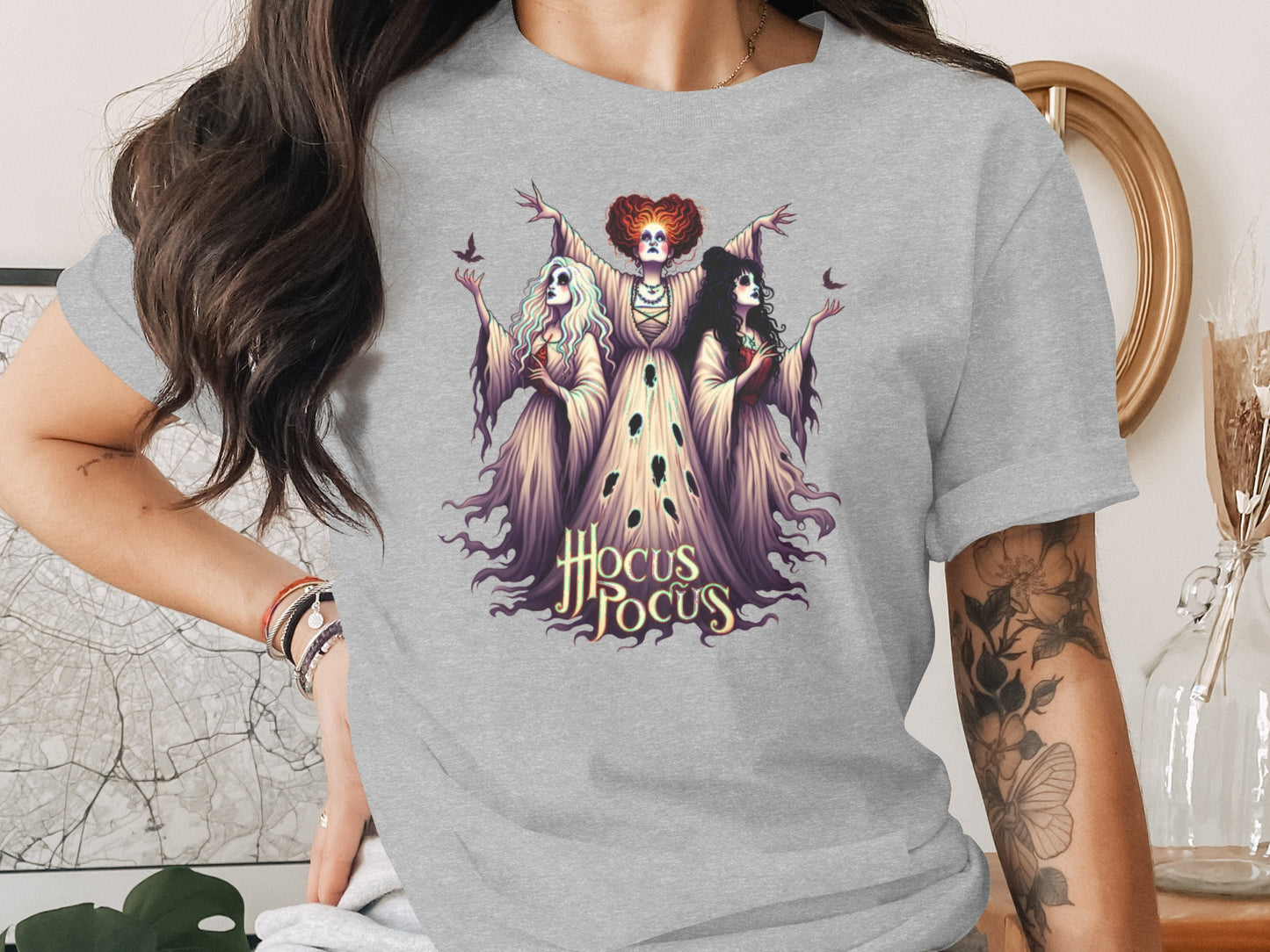 Hocus Pocus Halloween Three Witches Graphic T-Shirt