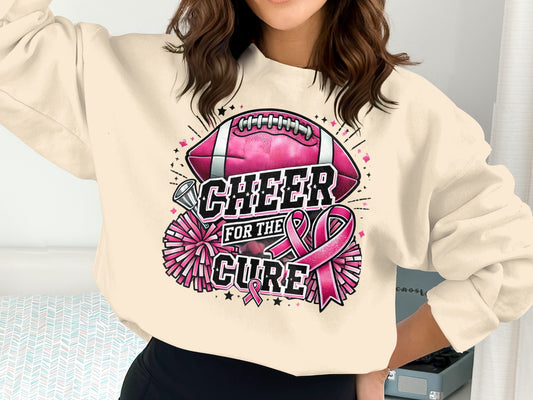 Cheer For The Cure Football Awareness Sweatshirt product type