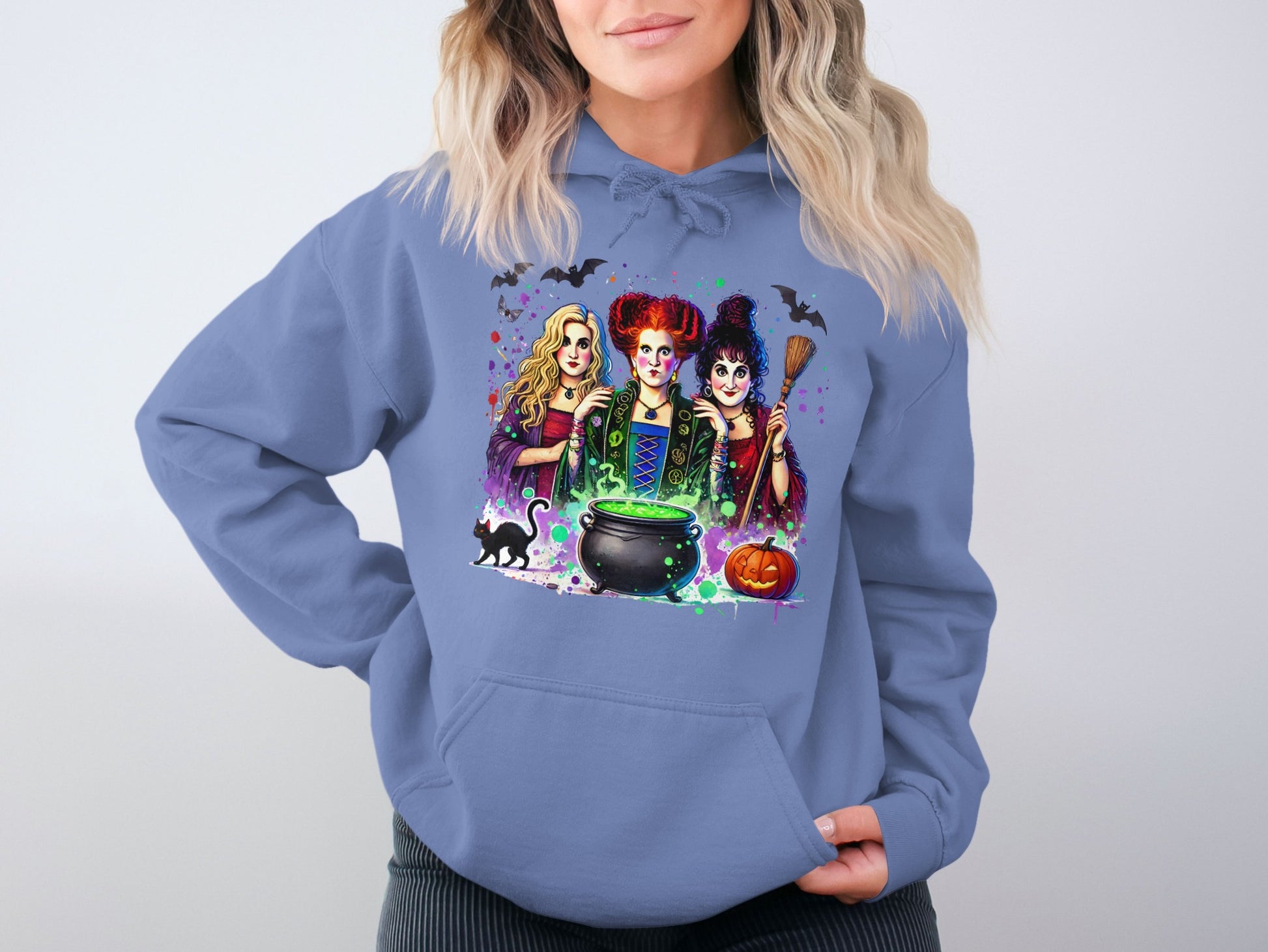 Spooky Halloween Witches Graphic Unisex Hoodie product type