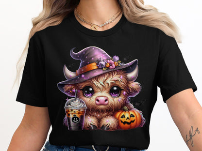 Adorable Highland Cow Halloween Design Graphic Tee product