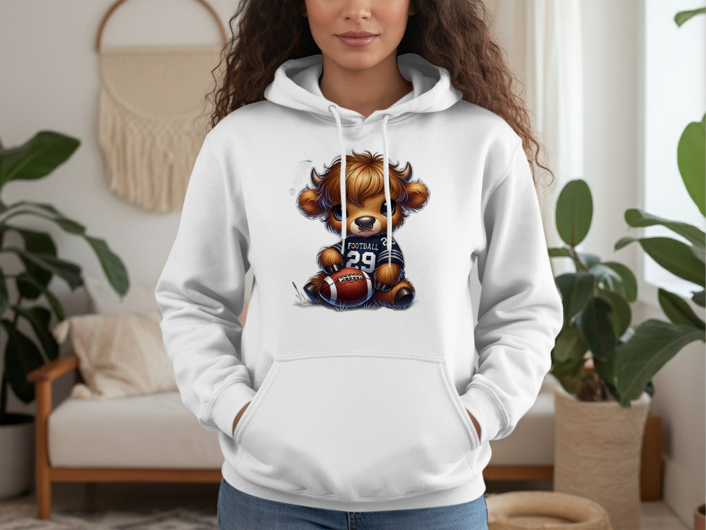 Cute Football Teddy Bear Design Hoodie Product