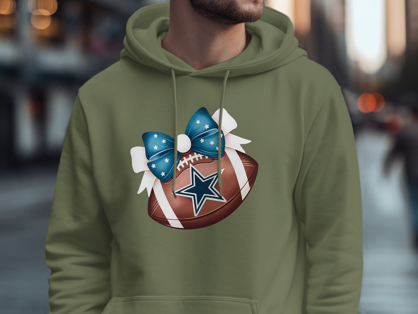 Football Bow Design Hoodie product type