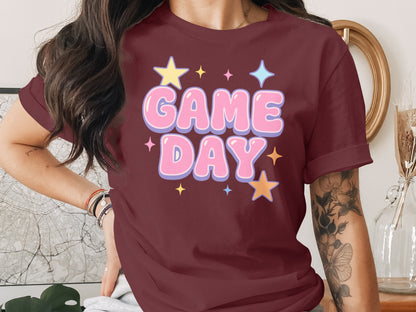 Fun and Colorful Star Game Day Graphic T-Shirt product type