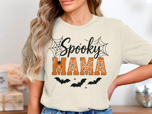 Spooky Mama Halloween Graphic Tee Shirt product type