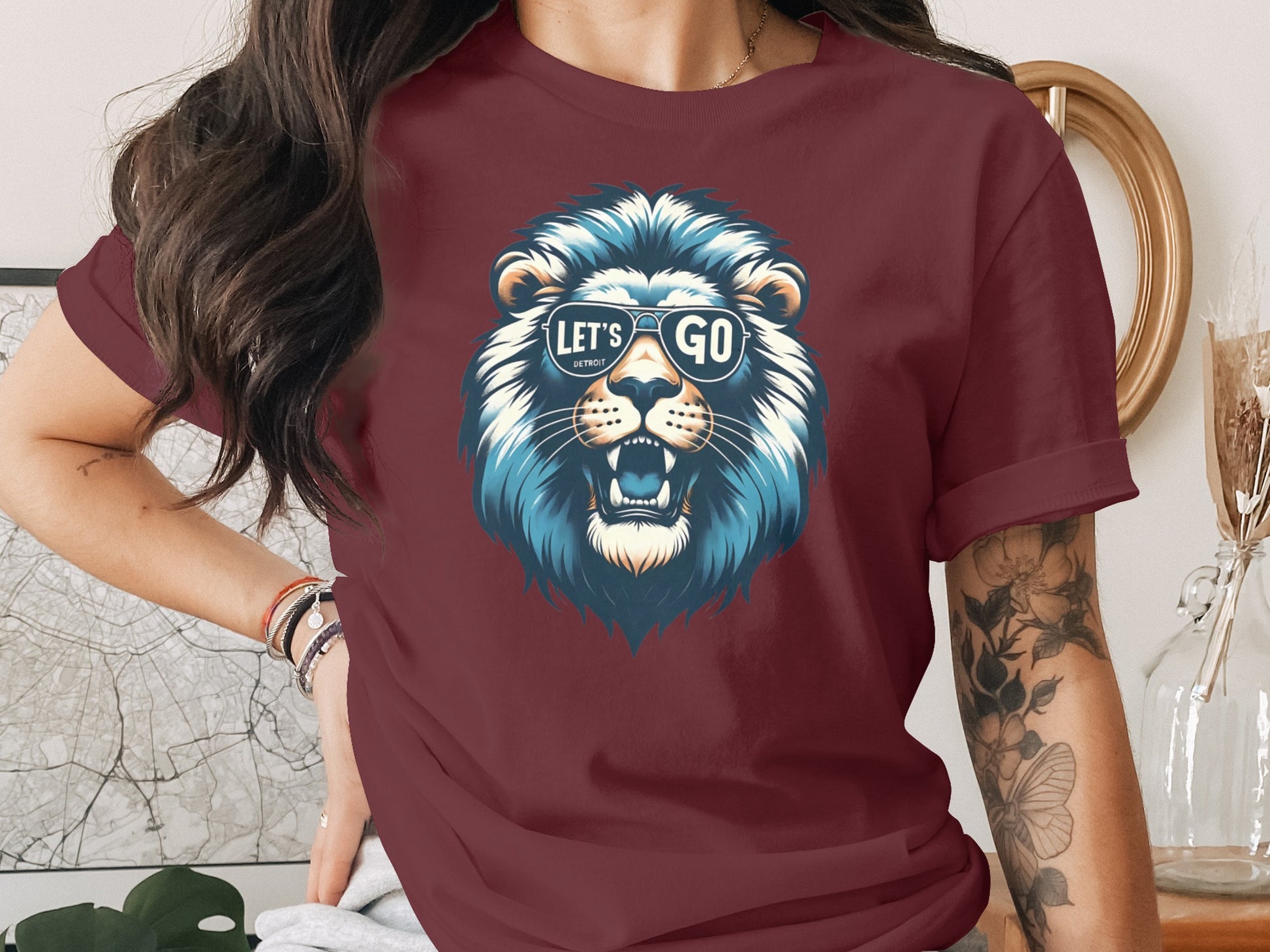 Let's Go Lion Graphic Design T-Shirt Product Type