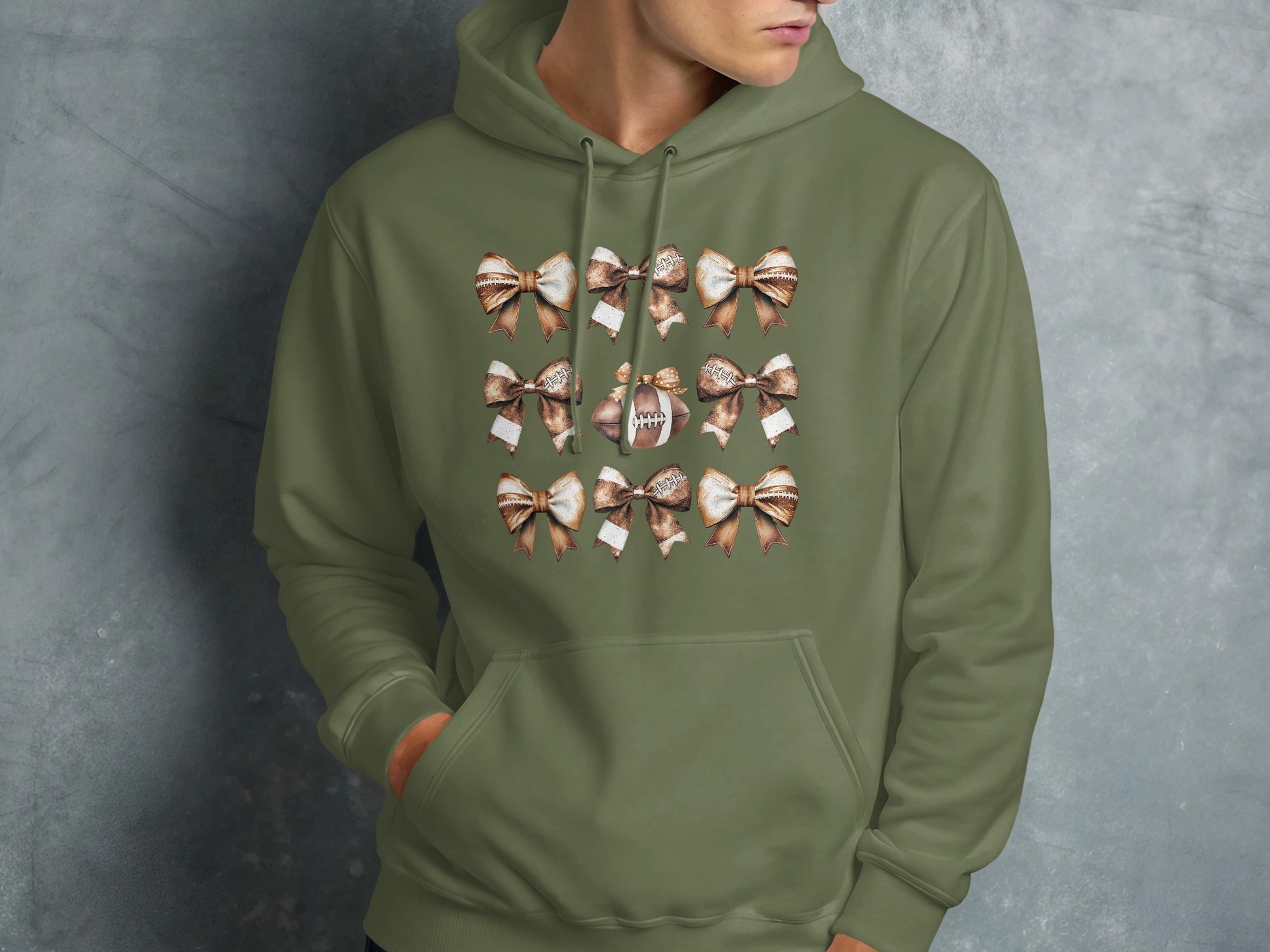 Football and Cheer Bows Graphic Hoodie product