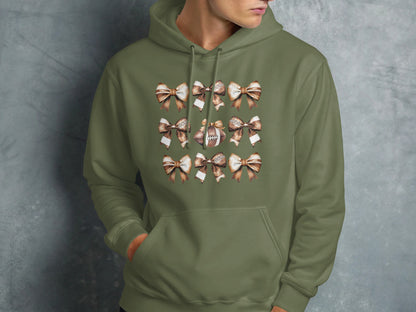 Football and Cheer Bows Graphic Hoodie product