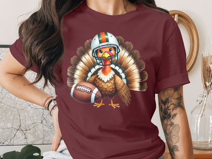 Funny Thanksgiving Turkey Football Themed Shirt product type