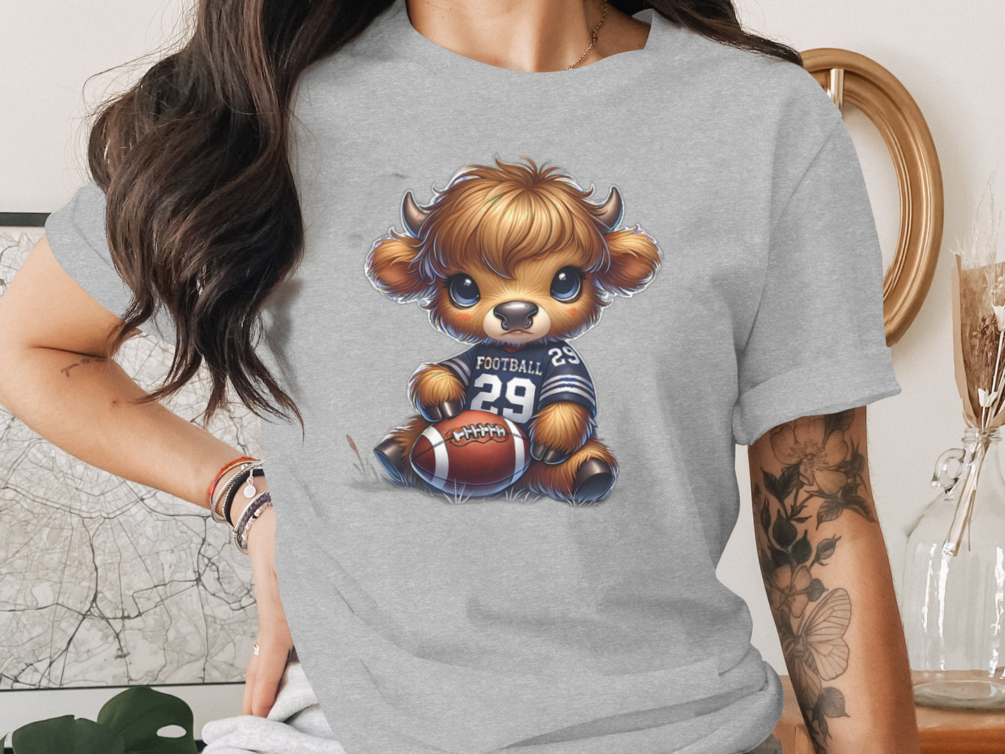 Adorable Football Bear Cartoon Graphic T-Shirt product type