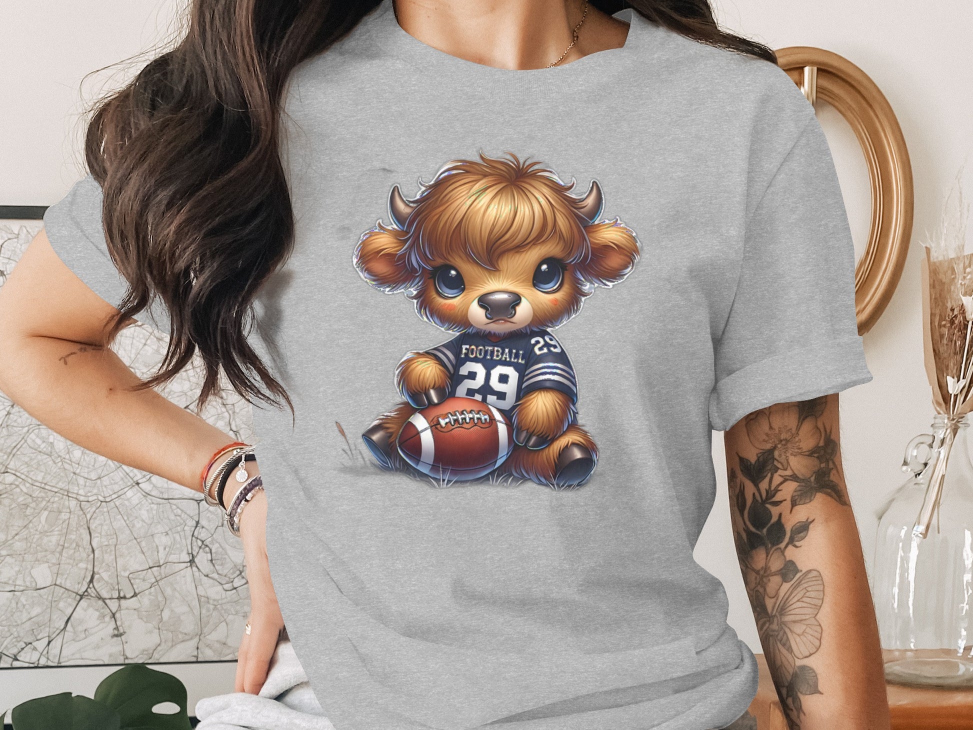 Adorable Football Bear Cartoon Graphic T-Shirt product type