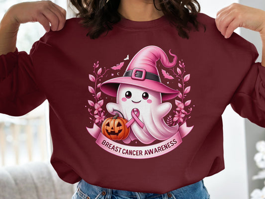 Breast Cancer Awareness Pink Ghost Sweatshirt product