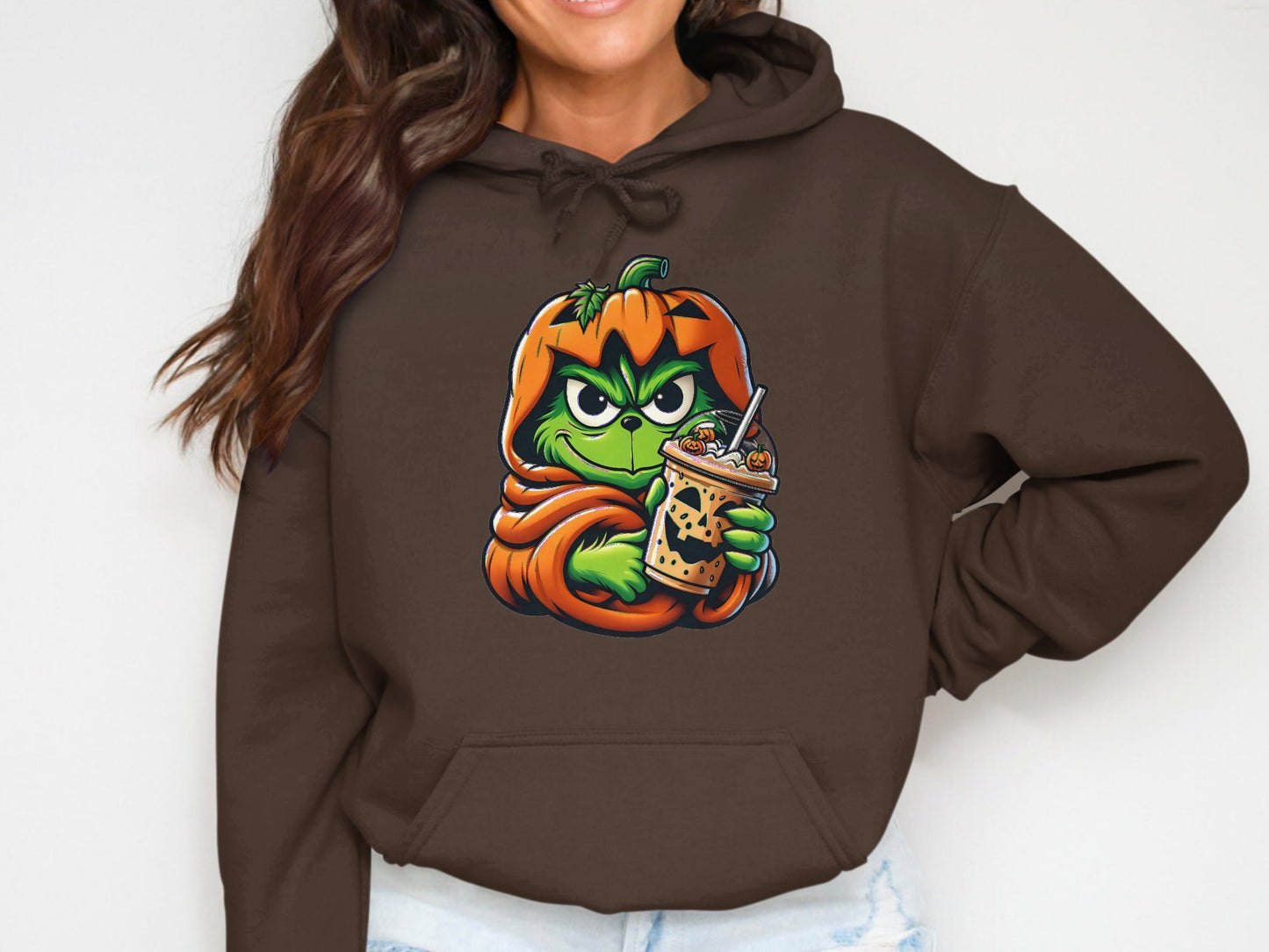 Spooky Pumpkin Character Hoodie Cozy Autumn Sweatshirt product