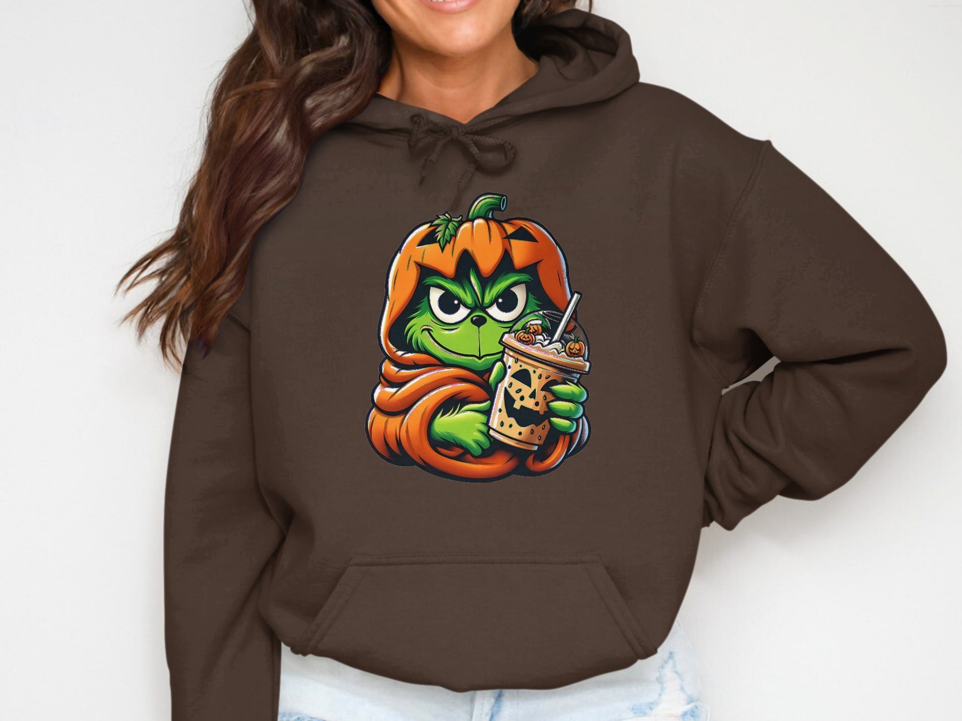 Spooky Pumpkin Character Hoodie Cozy Autumn Sweatshirt product