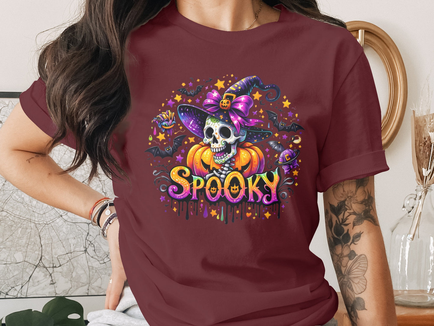 Spooky Skeleton Witch Hat Halloween Graphic product