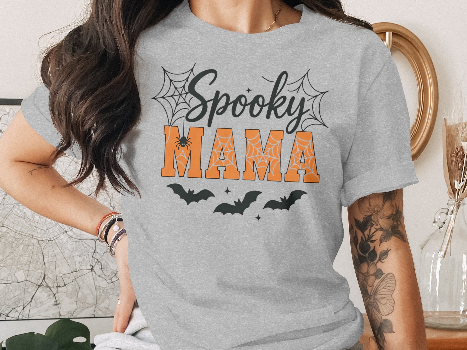 Spooky Mama Halloween Themed Graphic T-Shirt product type