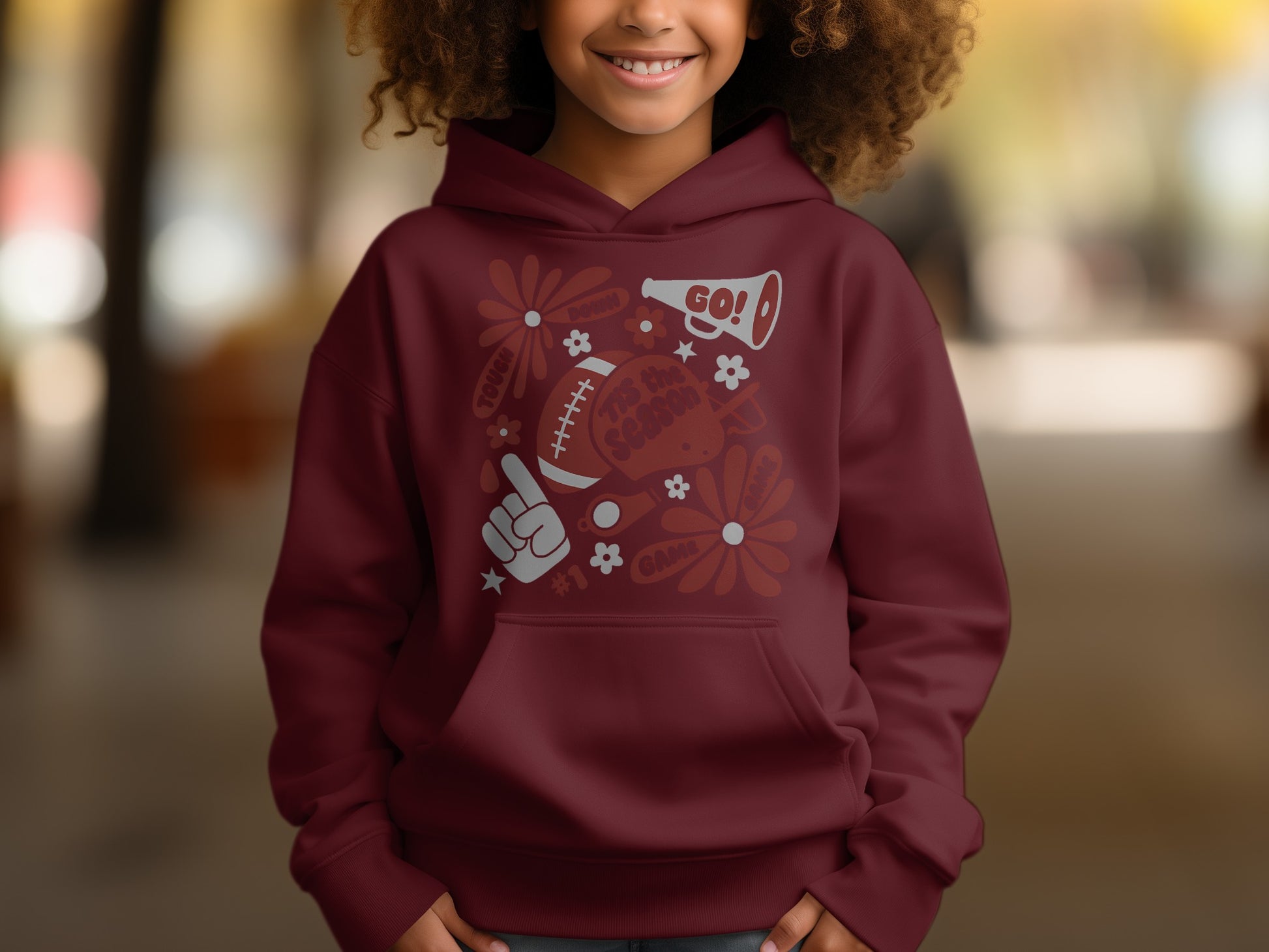Cheerful Sports Themed Hoodie for Kids product type