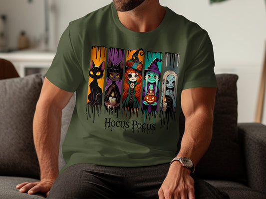 Hocus Pocus Character Art Halloween Themed T-shirt product type