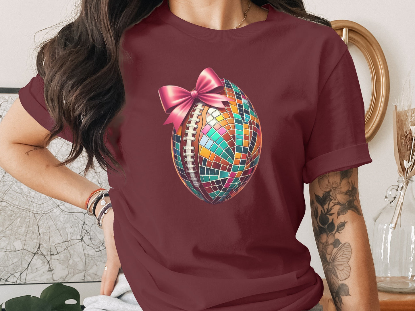 Vibrant Mosaic Baseball Design Maroon Casual Shirt product