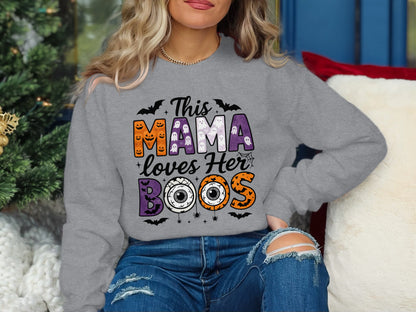 This Mama Loves Her Boos Halloween Sweatshirt product