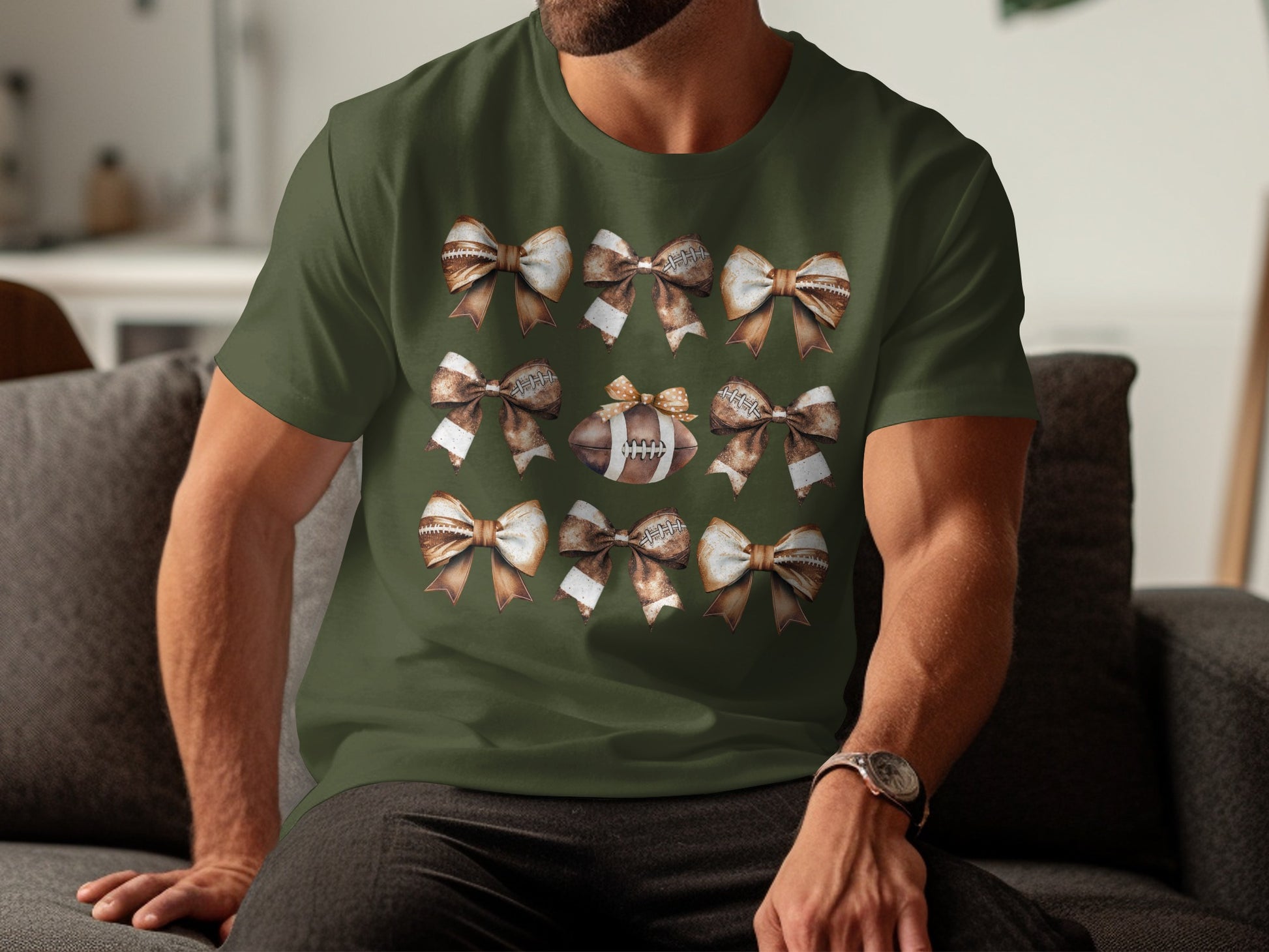 Unique Festive Decorative Bow Football Design product