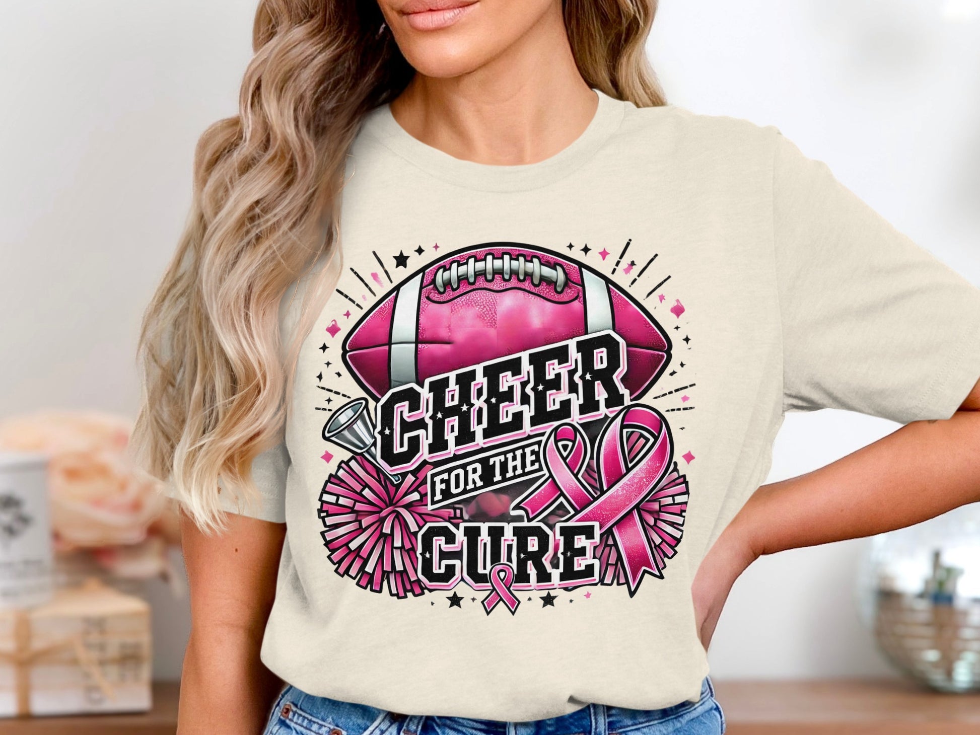 Cheer For The Cure Pink Ribbon Awareness product