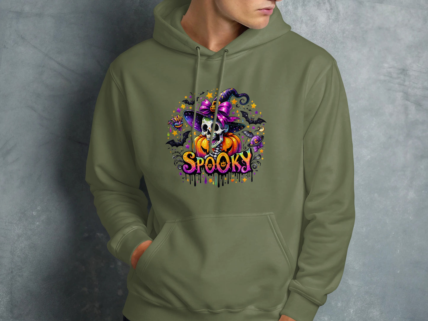 Spooky Halloween Witch Skull Graphic Hoodie product