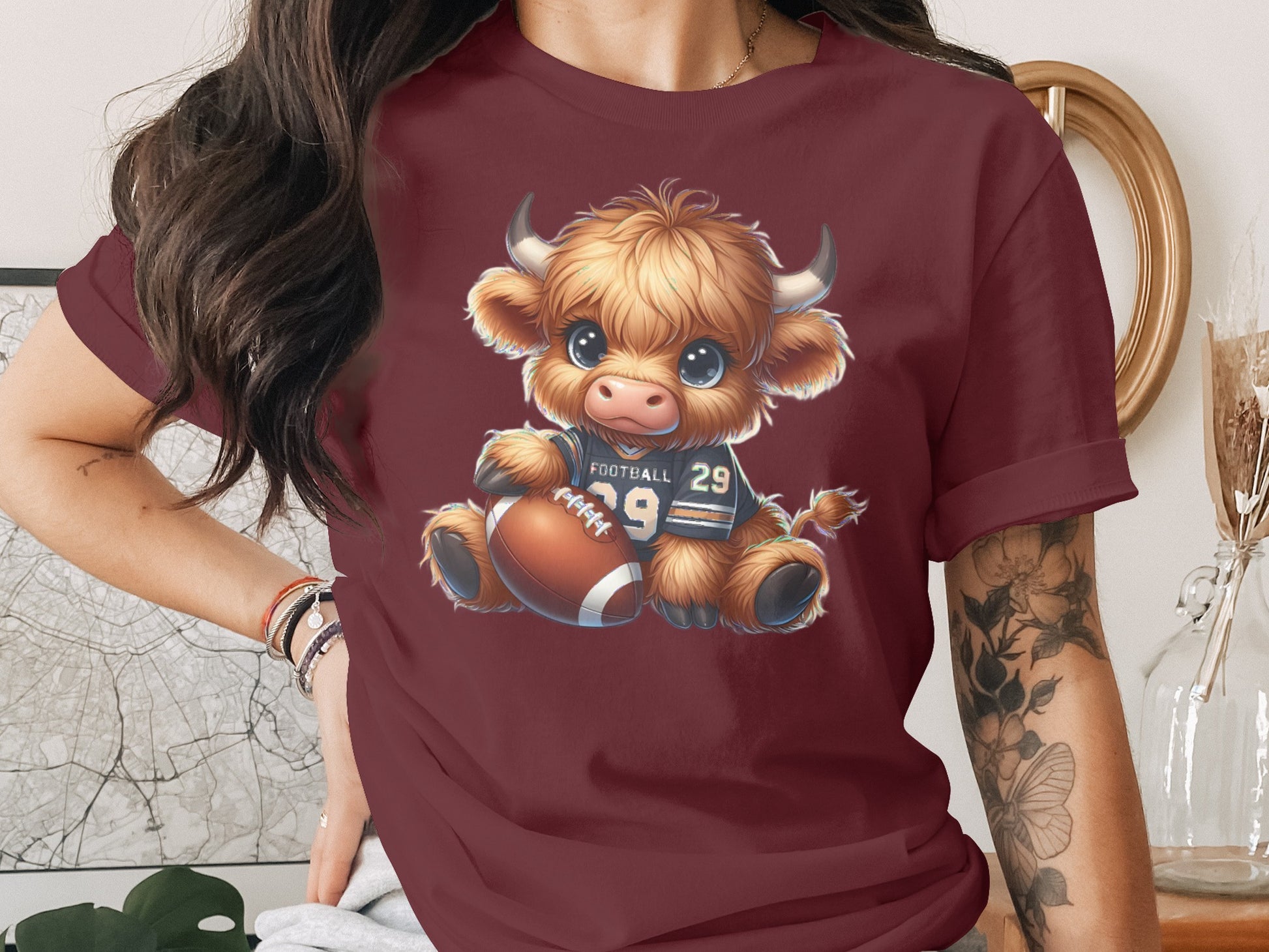 Cute Football Sheep Holding Ball Red Shirt product