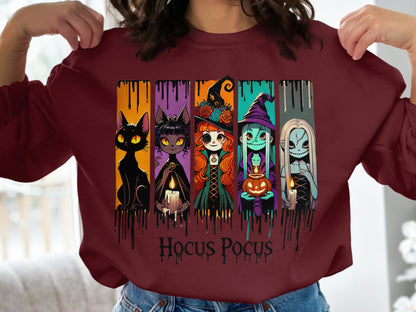 Hocus Pocus Halloween Cat and Witches Graphic Product