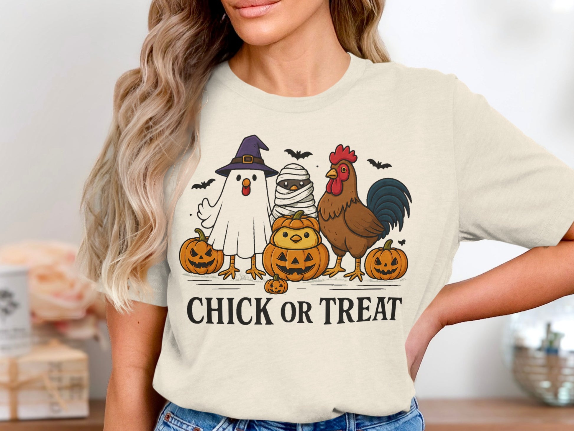 Chick or Treat Chicken and Chick Halloween Shirt product