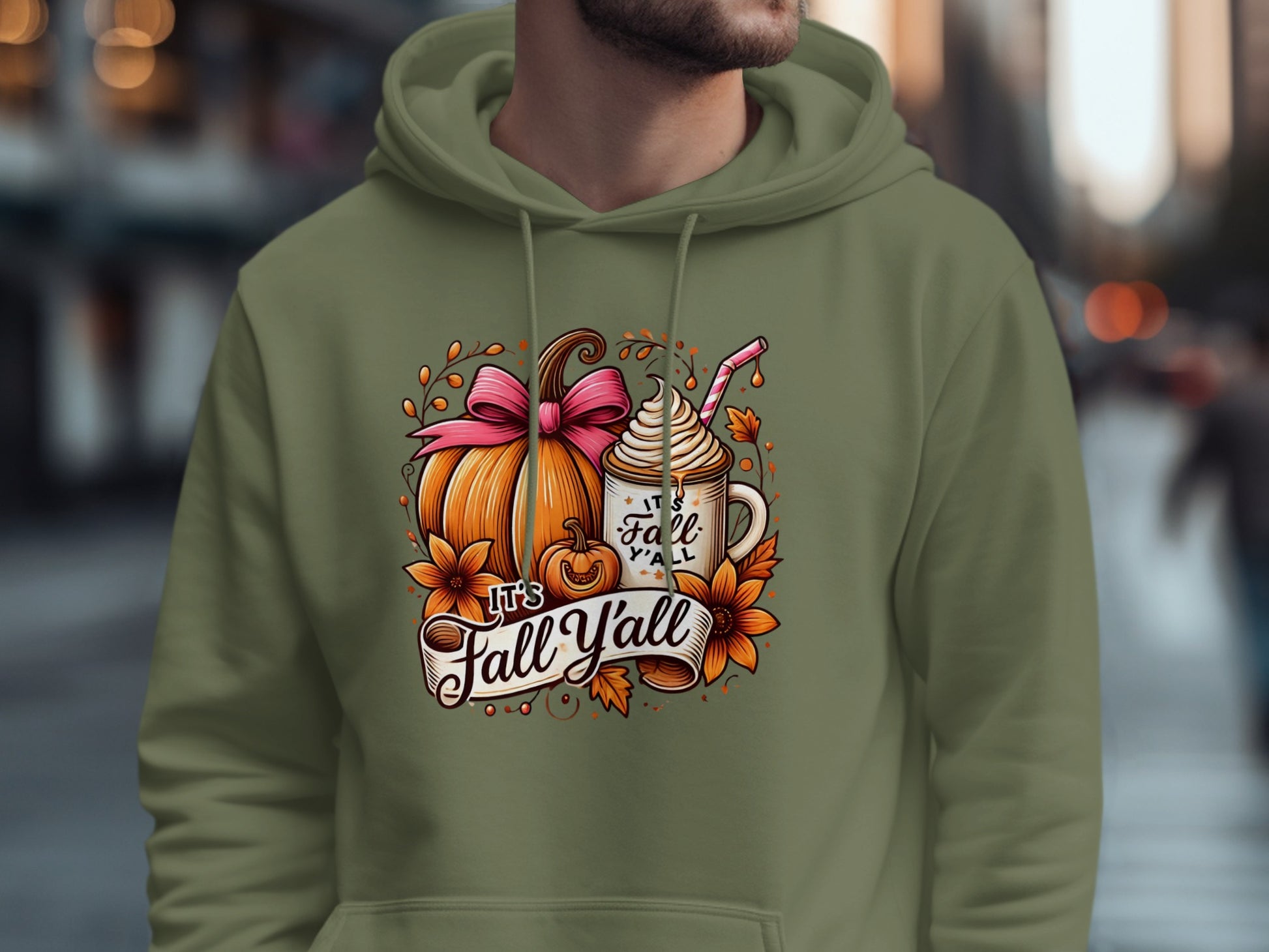 It's Fall Y'all Pumpkin and Coffee Hoodie product type